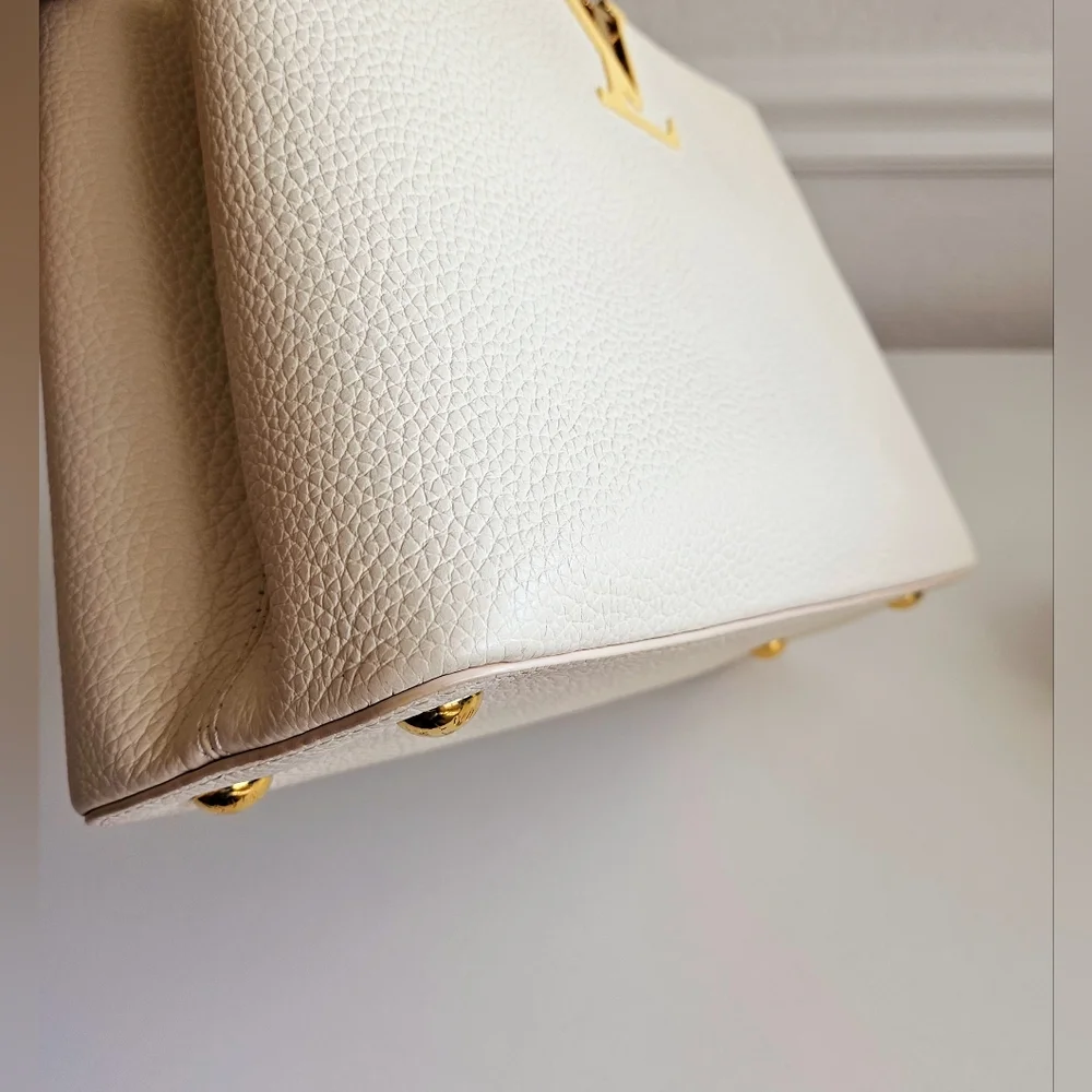Louis Vuitton Beige & Yellow Capucines PM Two-way Bag